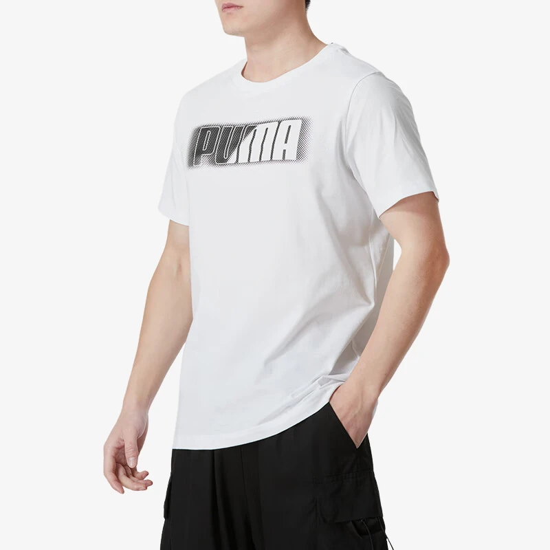 تي شيرت PUMA أصلي 2024 جديد للرجال كلاسيكي برقبة دائرية 685657-02