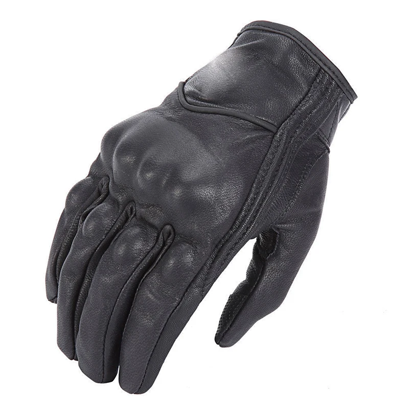 Retro Real Leather Motorcycle Gloves Moto Waterproof Gloves Motocross Glove