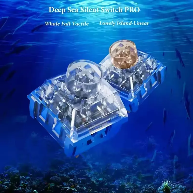 

Kailh Deep Sea Whale Silent Switches Lonely Island Keyboard Switch Pro Linear Tactile 60g 45g RGB Mechanical Keyboard Switches