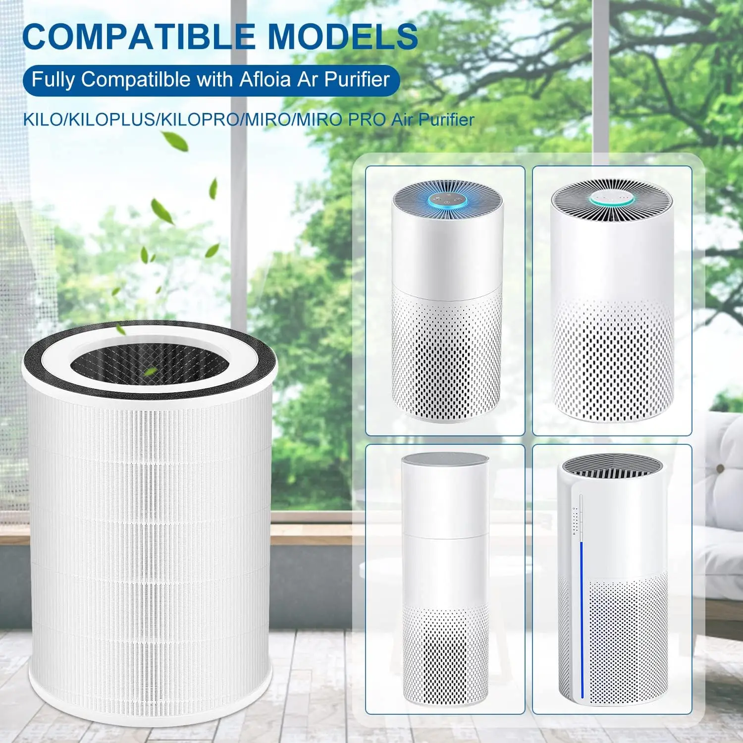 True HEPA Filter for Afloia Air Purifier Filter Replacement,Compatible with Afloia Air Purifiers Kilo and Kilo Pro