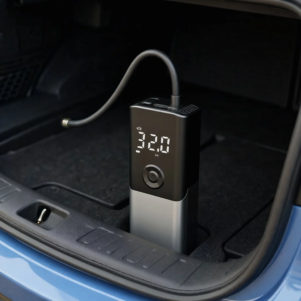 

Wireless Car Air Compressor 6000mAh Portable - Electric Tire Pump for Car Motorcycle Bike Ball