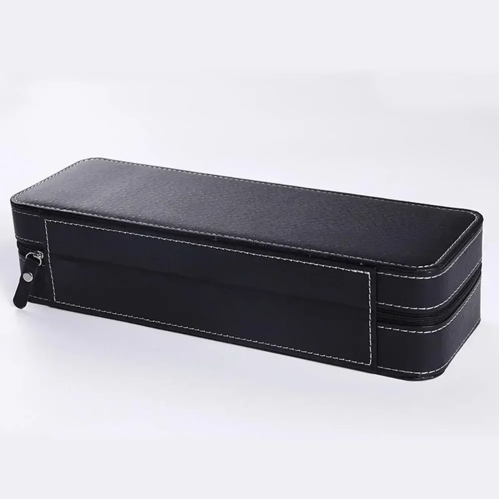 6 Slots PU Leather Watch Box Portable Travel Zipper Case Collector Storage Jewelry Storage Box Display Box