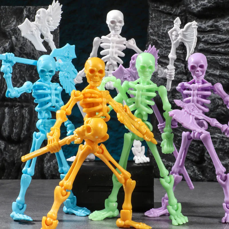 3D Druck Skelett Mann Spielzeug Gelenke Bewegliche Stehende Skelett Figur Modell Kinder Stress Relief DIY Montage Spielzeug Geschenk