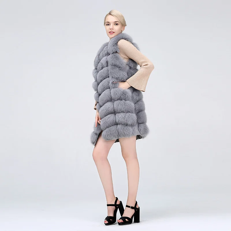 

Women's fashionable spring and autumn fur vest, fashionable warm fur vest, genuine leather women's fur vest