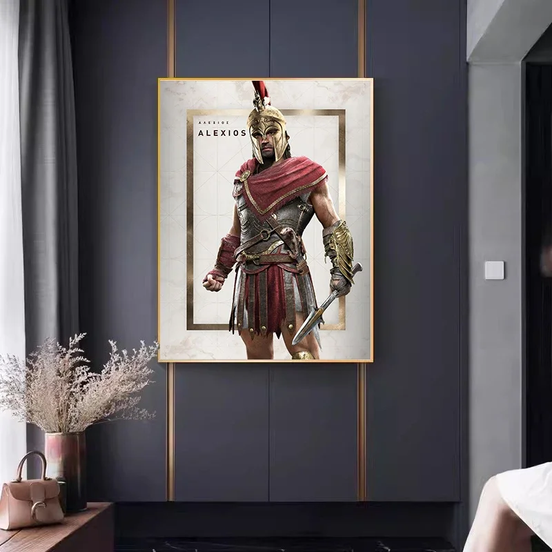 AC Odyssey Characters Canvas Painting Assassins-C-Creed Video Game Poster Print Wall Art Picture For Living Room Home Decoration