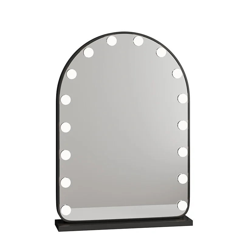 

European-style large mirror, cosmetic mirror desktop l fill light ins desktop charging