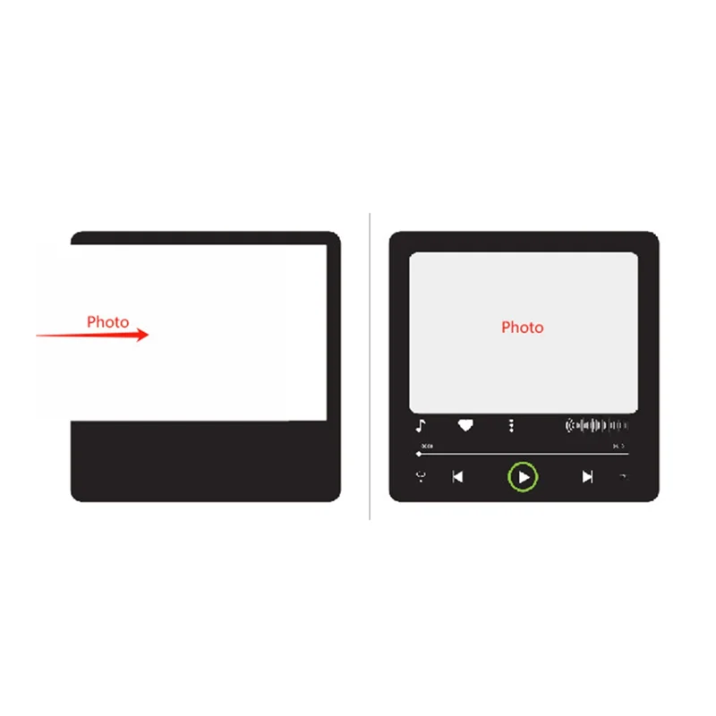 A16R-Photo Music Box Fridge Stickers Customized Music Fridge Stickers Replaceable Photo Anniversary Gift Couple Present