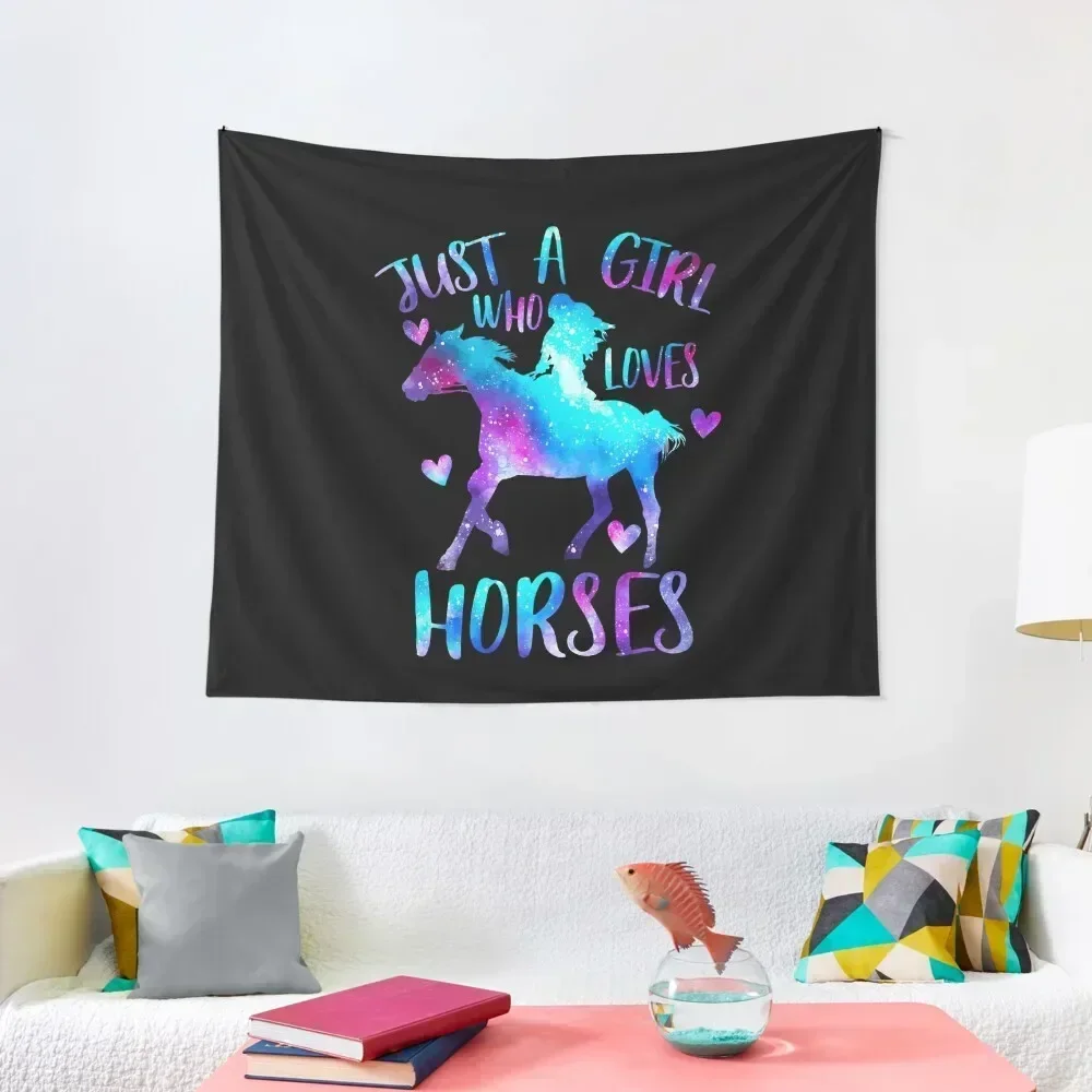 

Just a girl who loves Horses Tapestry Cute Decor Wallpaper Wall Decoration Room Decor Cute Tapestry