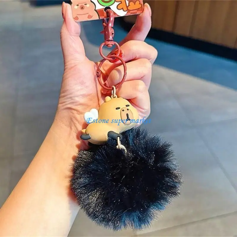 090B محاكاة كابيبارا المفاتيح لملحقات آلة لعبة هدية جوائز كرنفال للأطفال على ظهره هدية عيد الحب #5