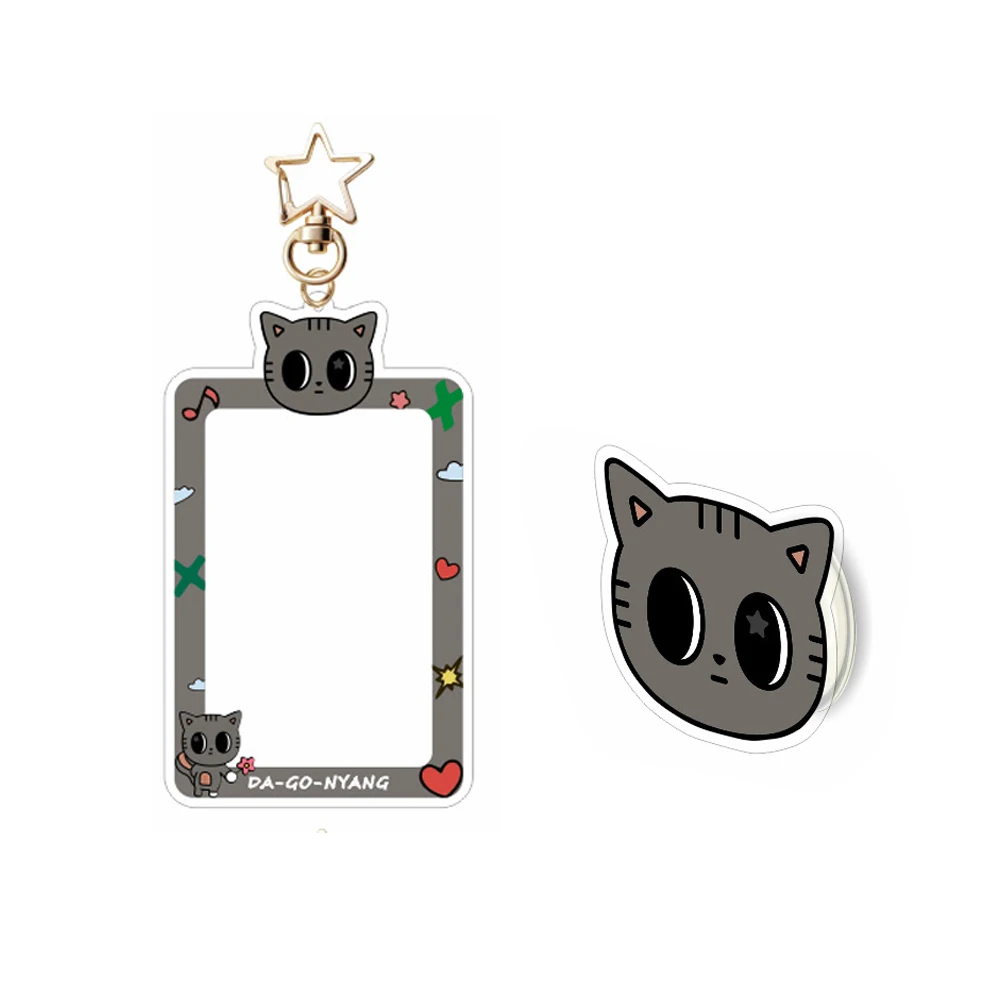 2pcs/Set Kpop Keychain Phone Stand Cartoon Cute Acrylic Pendant Picture Frame Pendant Keyring Yeonjun Beomgyu Soobin Fans Gift