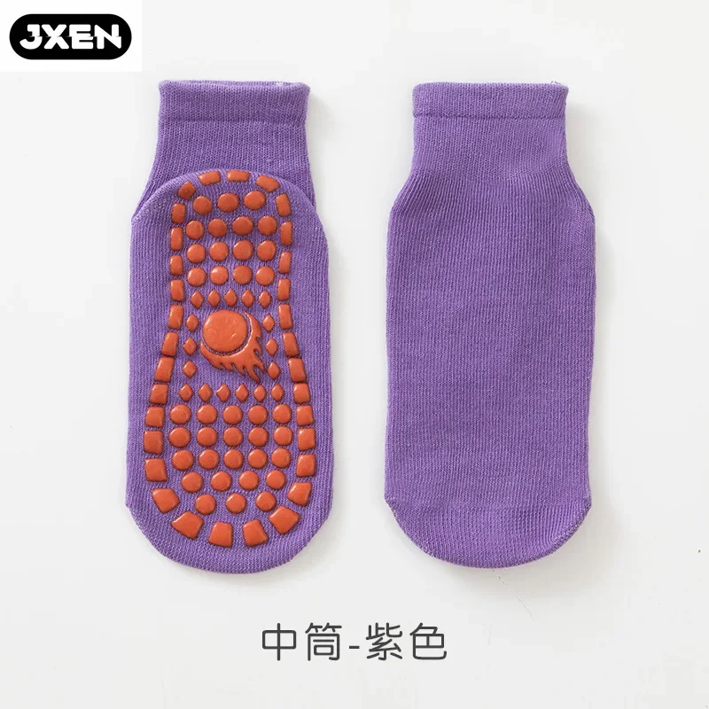 Chaussettes de yoga unisexes en coton tricoté, anti-aldes, quatre saisons, universelles