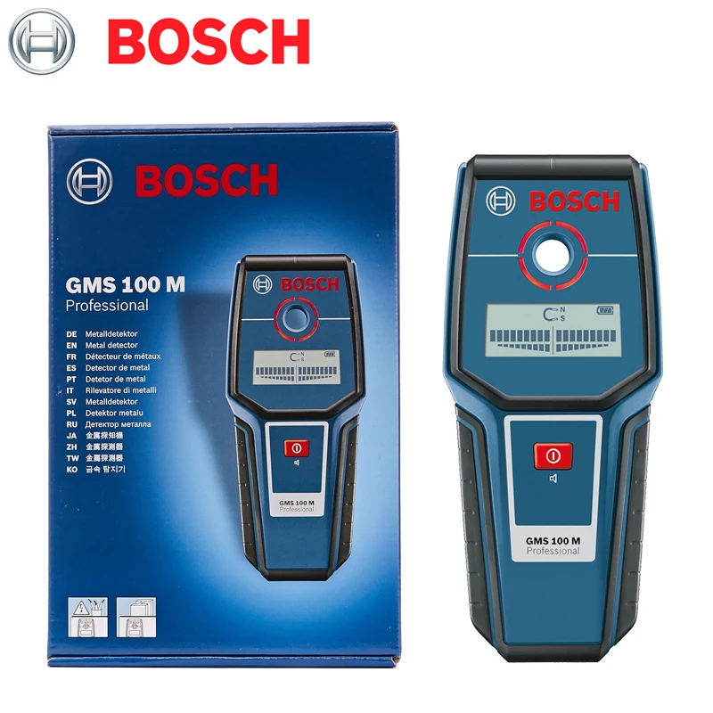 BOSCH GMS100M Portable Detector Calibration-free Detectable Ferrous/Metalsnon-ferrous Metals/Live Cables Measurement Tool