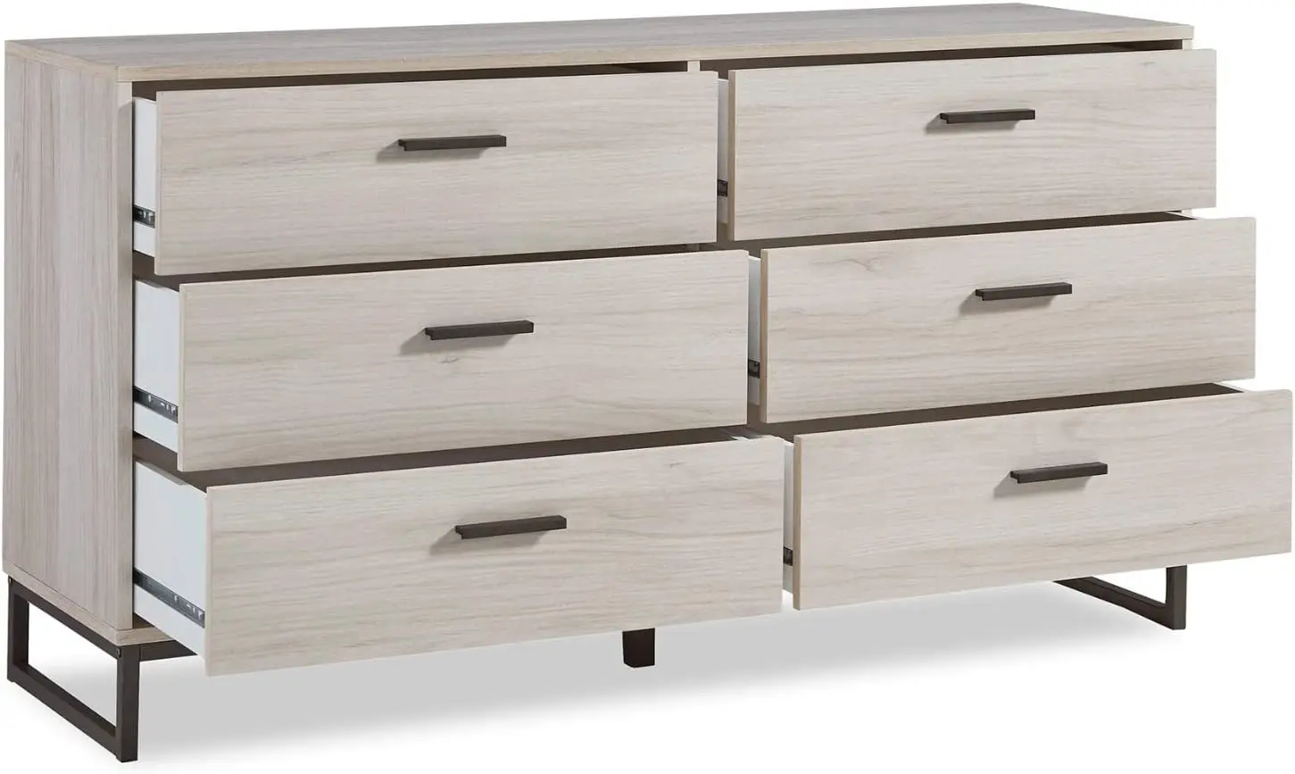 Wholesale Factory Price Modern Industrial 6 Drawer 54" Dresser For Bedroom Supplier