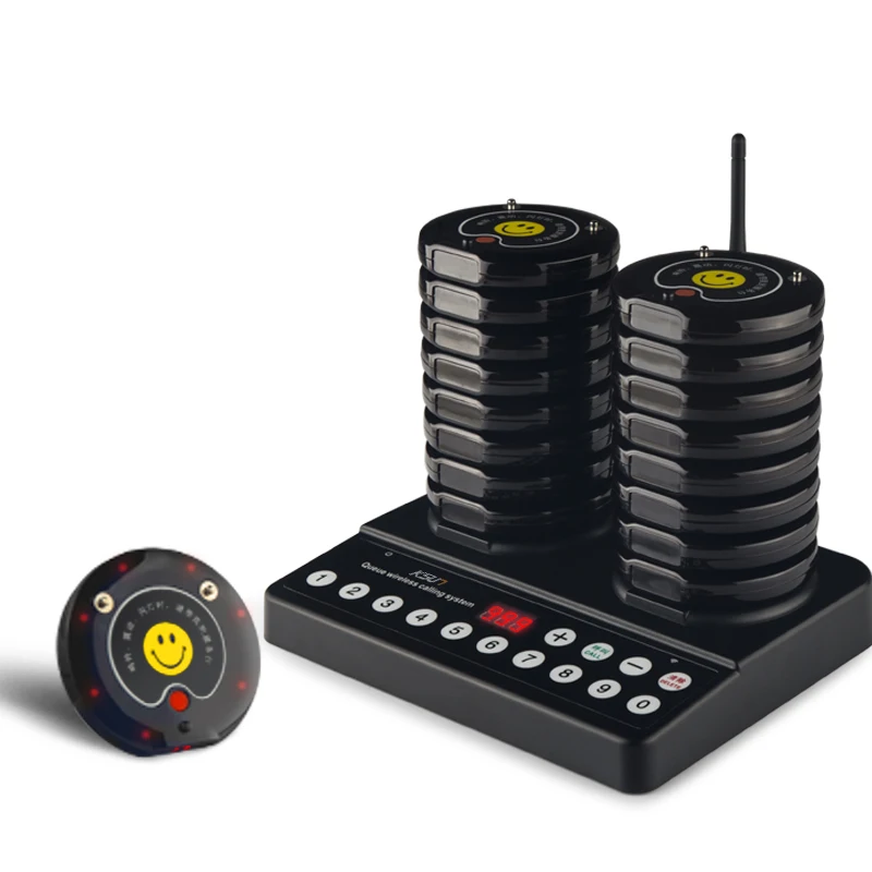 

KSUN X-Q30 Wireless Queue Paging System Pager Waiter Calling System for Restaurant/ Coffee Shop Queuing System Pager