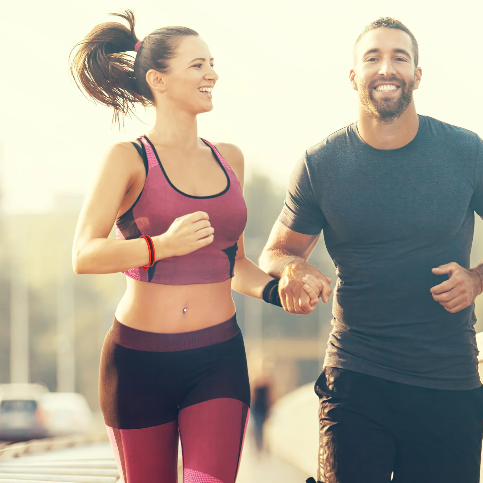 3 قطع من سوار معصم السيليكون المضاد للكهرباء الساكنة للجنسين، سوار متين مقاوم للعرق للارتداء اليومي، ممارسة الرياضة واللياقة البدنية للرجال والنساء