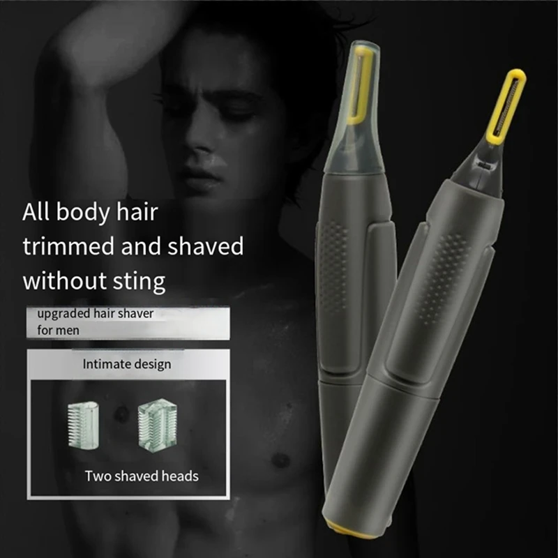 男性用電動鼻毛トリマー,USB充電式,ポータブル,耳と鼻用,プロのトリミングツール