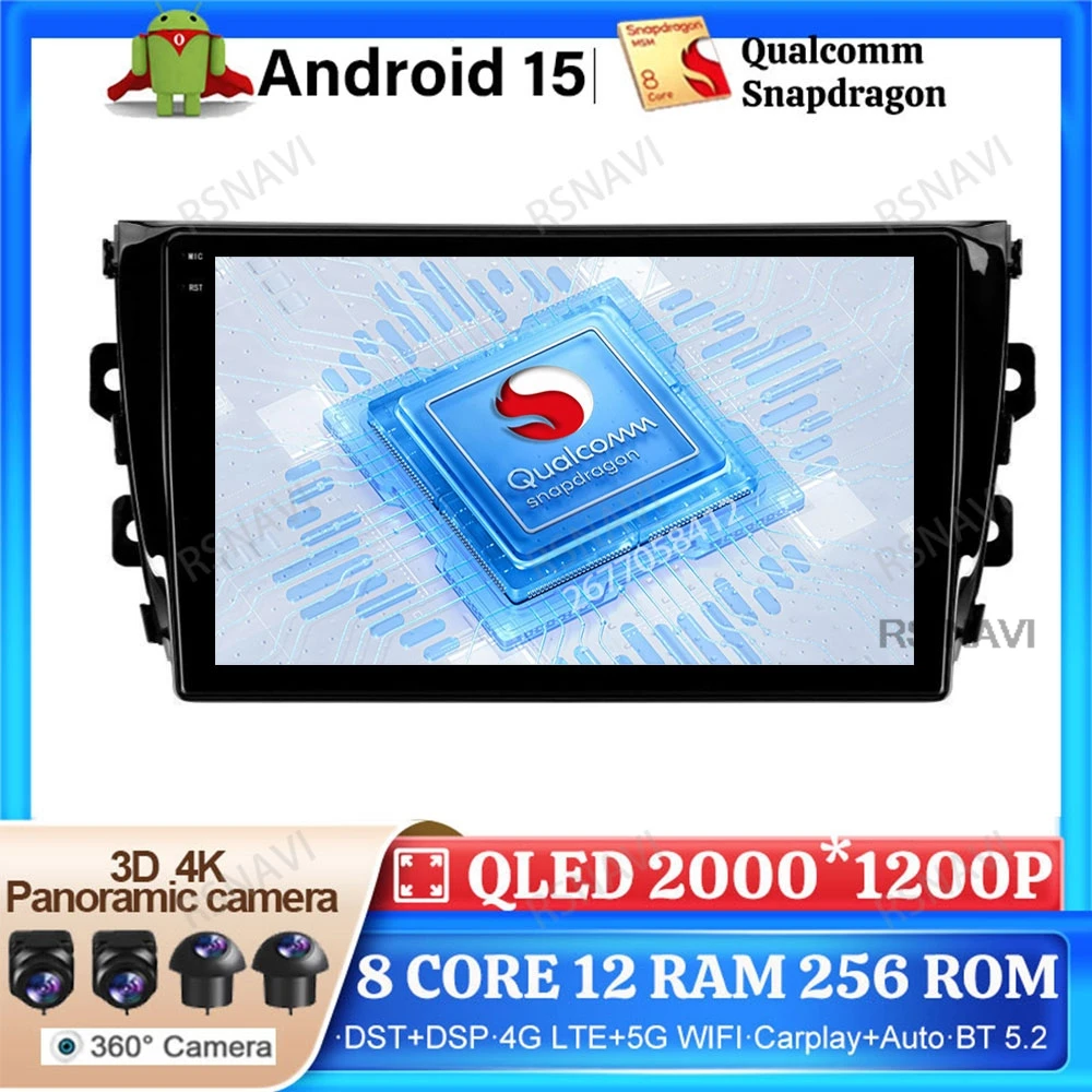 

Android 15 Car Radio For Zotye T600 2014 - 2019 4G LTE Stereo Head Unit Viedo Player DVD Multimedia GPS Wireless Carplay Auto BT