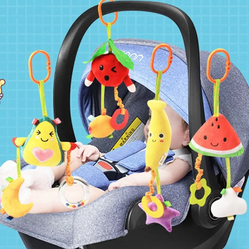Obst Baby Kinderwagen Hängen PP Baumwolle Weiche Kinderwagen Bett Hängen Frühe Bildung Krippe Hängen Glocke Baby Sensorischen Hängen Rasseln