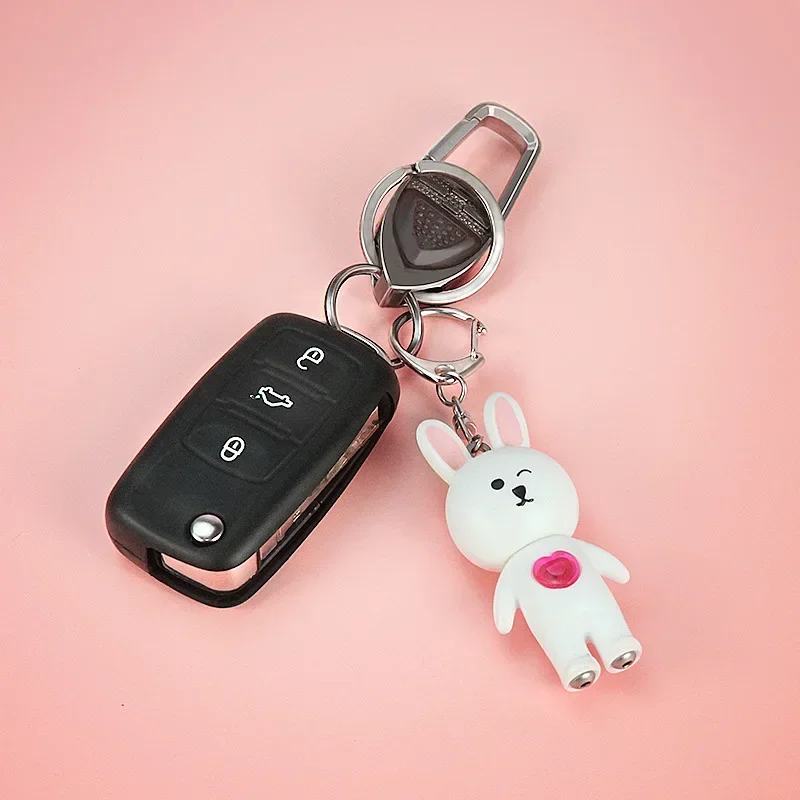 Cartoon Cute Mini Portable Anti-static Cartoon Keychain Car Supplies Key Ring Cars Decoration in Addition To Static Tools