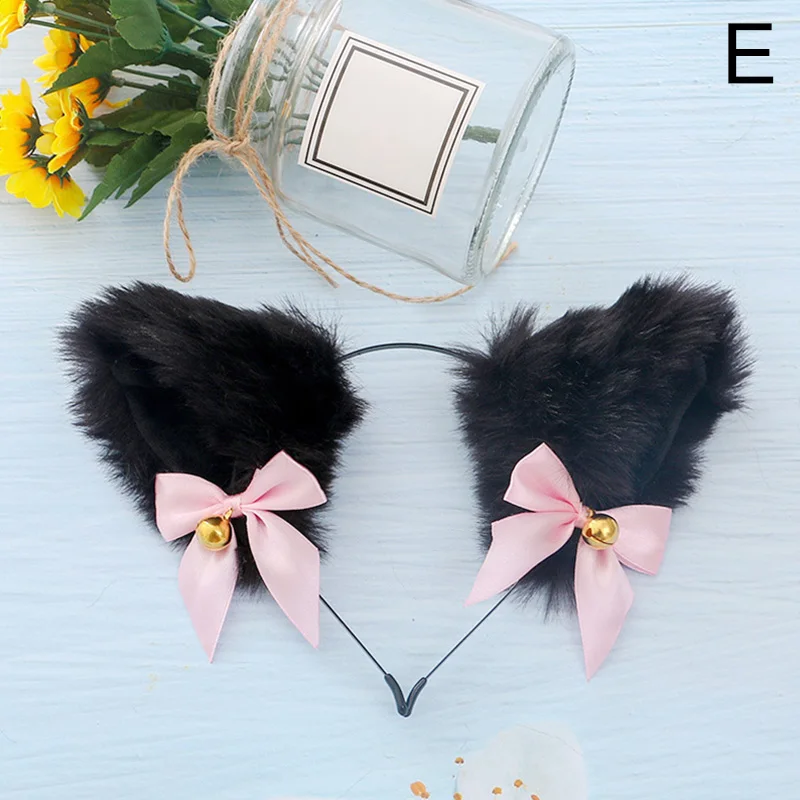 Cute Animal Fox Cat Ear Hair Hoops Headband Cosplay Masquerade Party Hairband Girls Halloween Headpiece Lolita Hair Accessories