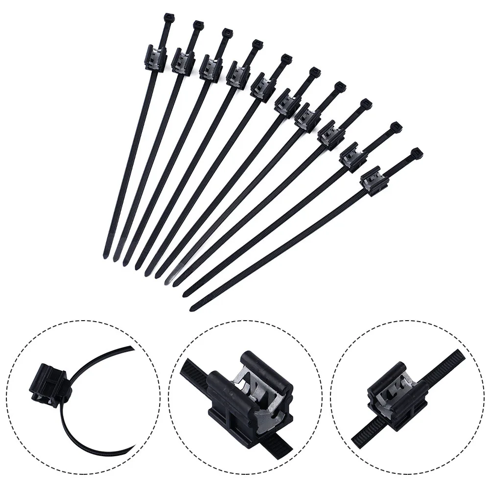 Fuentes de energía solar, 10 clips de borde, resistentes a la intemperie, 200 mm de largo, peligroso para cables solares, alta calidad, nuevo