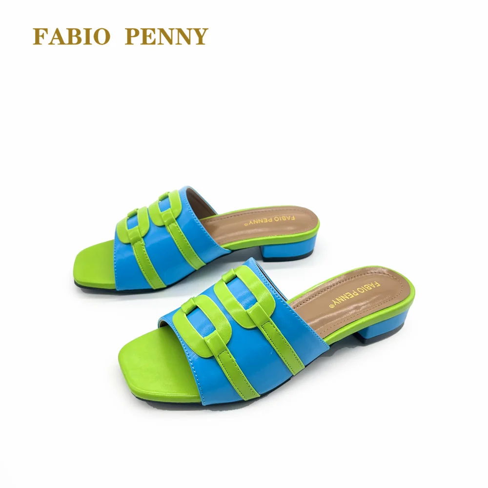 FABIO PENNY new women's shoes flat shoes open toe cool summer slippers