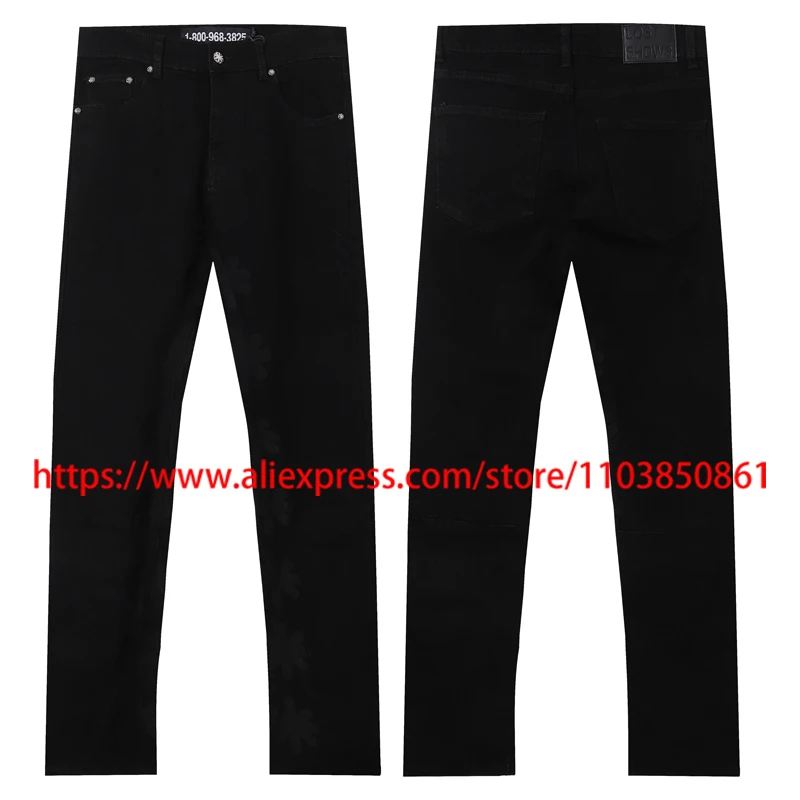 

2025 Street Fashion LOST SHDWS Jeans Leisure Elasticity High-quality Embroidery Pattern Printing LOST SHDWS Slim-fit Pants