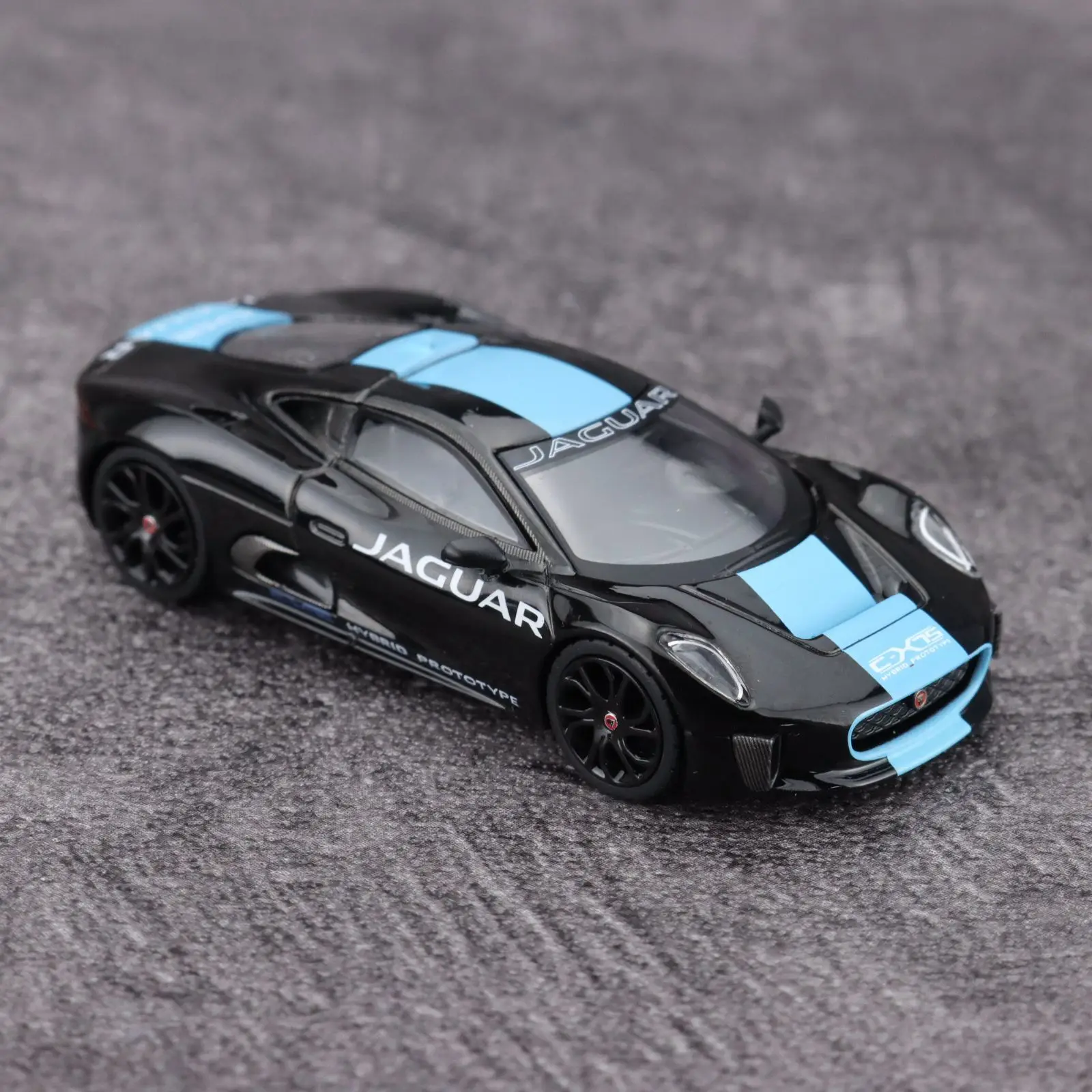 Diecast MINIGT Scala 1:64 Jaguar C-X75 Modello di auto in lega nera Giocattolo da collezione Regalo Souvenir Display Ornamento