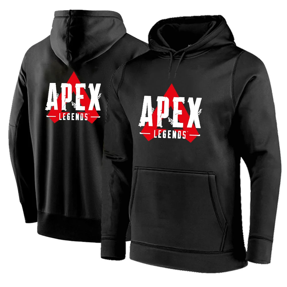 2024 Apex Legends Game Men's Spring and Autumn New Casual Hooded Fashion Printing Solid Color Pullover Hoodie Loose Tops