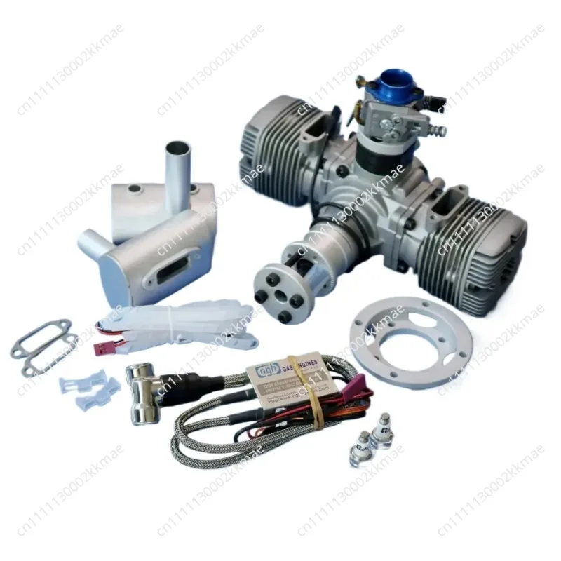 NGH 70CC 2 Stroke 2 Cylinder Engine GTT70 with Automatic Electric Self Starter for RC Airplane