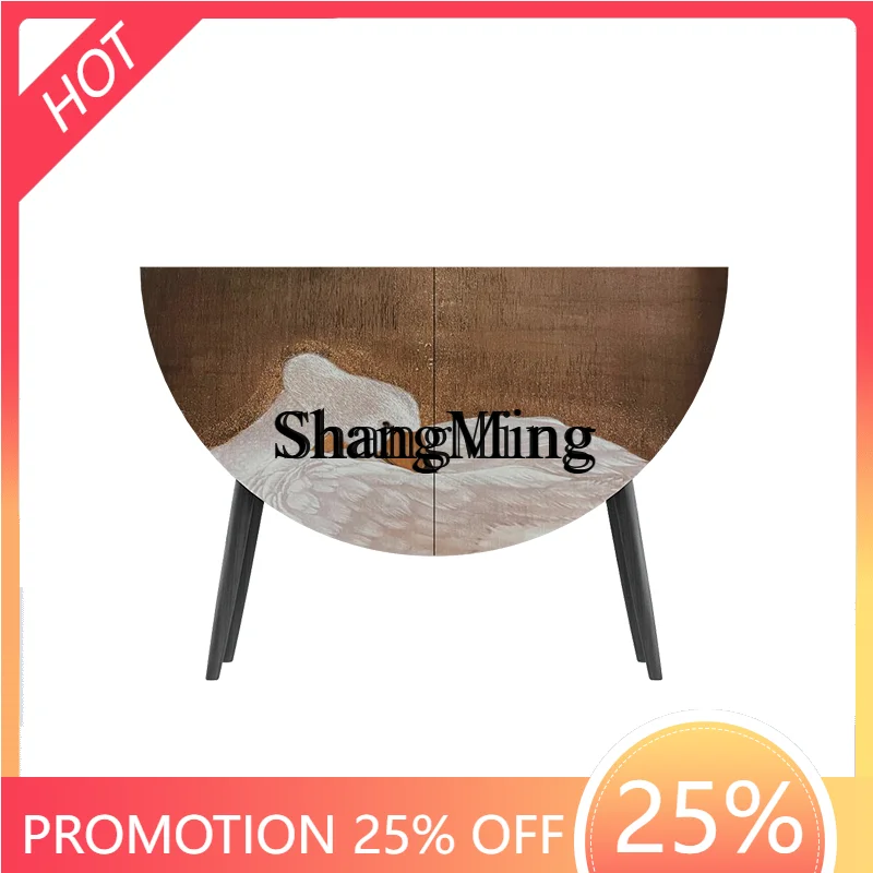 

ZYY Exquisite Home EntranceEntrance Entrance Cabinet Facing Door Retro High-end Solid Wood Decorative Storage Cabinet