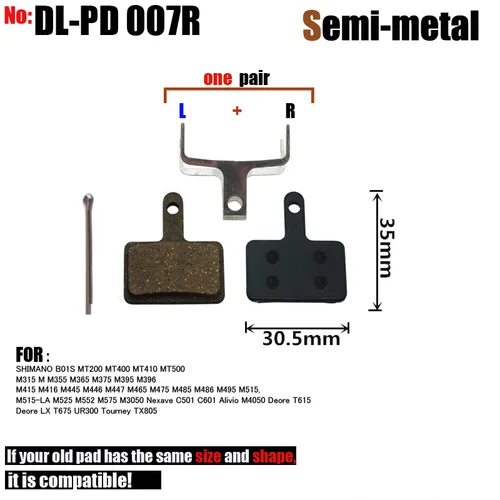 Imagen 2 del producto DELT 4/10 pares de pastillas de freno de disco de bicicleta para SHIMANO B01S,MT200,MT500,M375,M395,M486,M485,M475,M416,M446,M515,M445,M525,M355