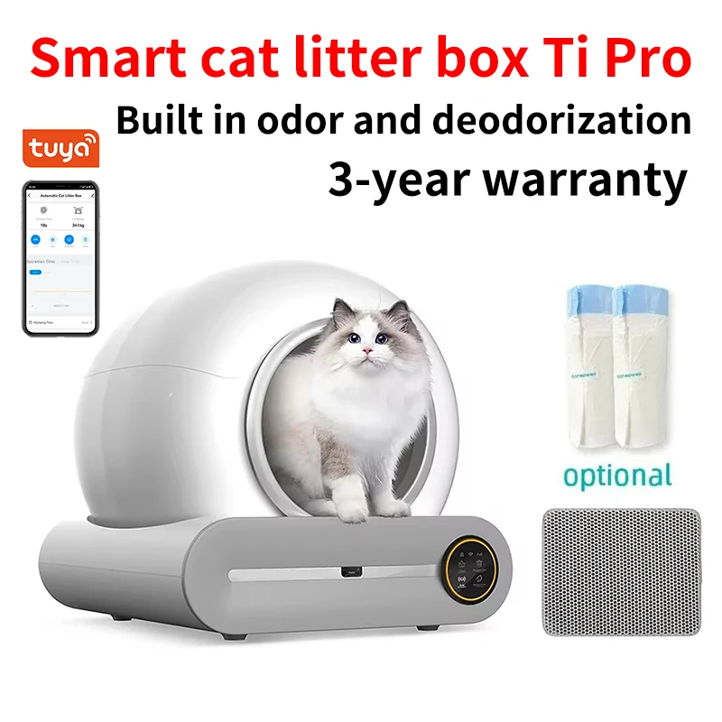 Tonepie lettiera automatica per gatti autopulente con controllo App capacità di deodorizzazione di ioni negativi vassoio della spazzatura per wc per animali domestici