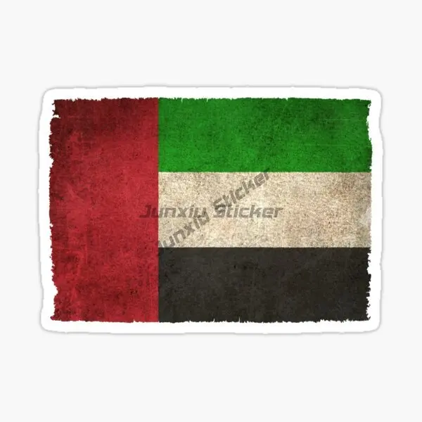 UAE Scenic Dubai National Flag Car Sticker Windshield Bumper Motorcycle Helmet Decal