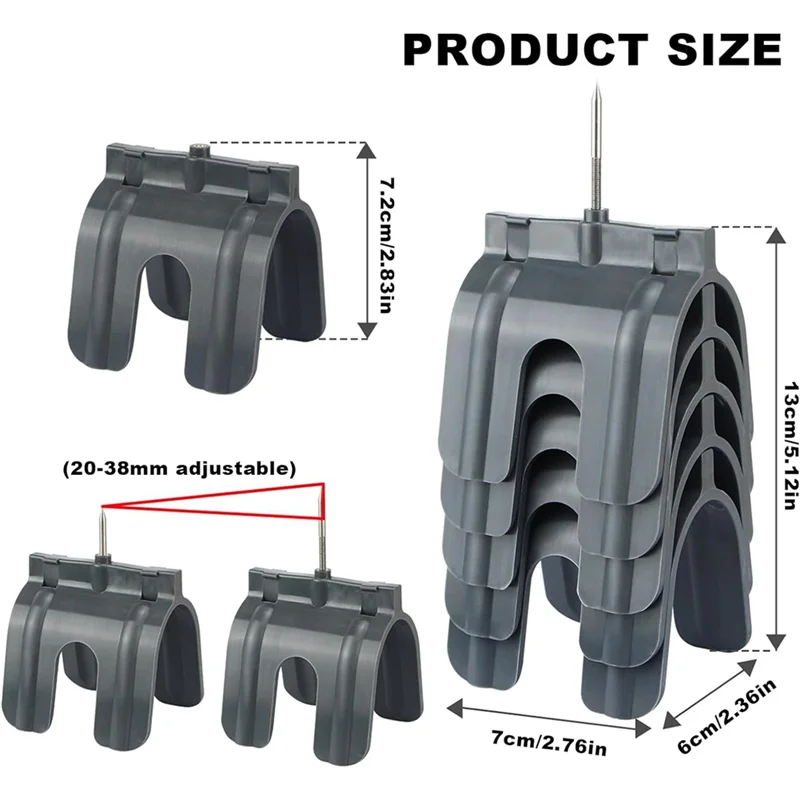 Indicatore per scatola di presa per cartongesso da 10 pezzi, indicatore di presa elettrica per protezione dei cavi per cartongesso Localizzatore di scatole elettriche Nero Facile da usare