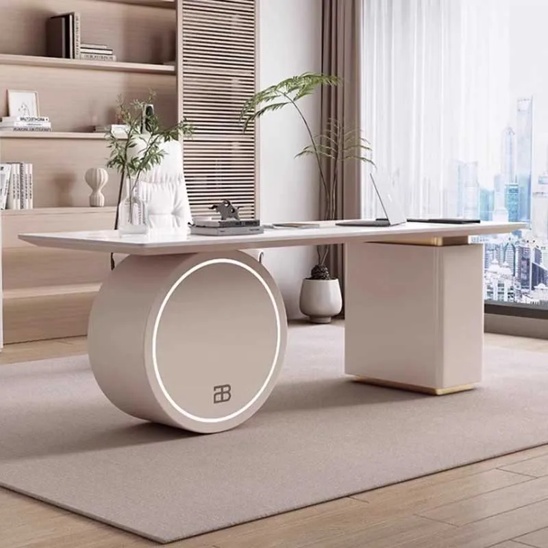 

Современные офисные компьютерные столы с выдвижными ящиками, длинные письменные столы из дерева, регулируемые по высоте компьютерные столы для учебы и чтения, офисная мебель