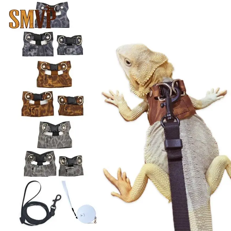 

Handsome Leather Fabric Small Crawling Pet Going Out Chest Strap Traction Set Includes Traction Rope Reptile Pet Supplies