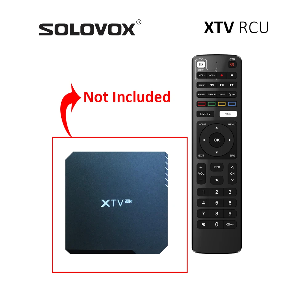 SOLOVOX XTV RCU Pro Duo Air SE2 Lite Remote Control Applicable to XTVAir XTVPro XTVDUO XTVSE2 Models