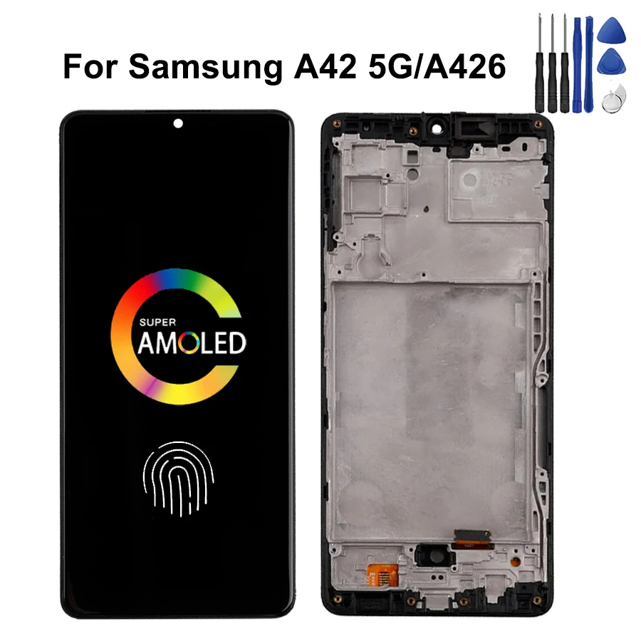 Super AMOLED For Samsung A42 5G Display A426B A426U LCD Display Touch Screen Digitizer Assembly