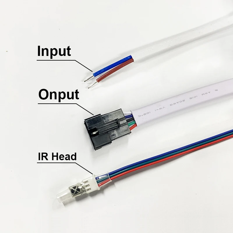 Transferencia RGB para luces de techo, controlador LED de 2 vías de salida de 280mA, con Connetor de 5 pines, receptor IR, AC110-265V principal,