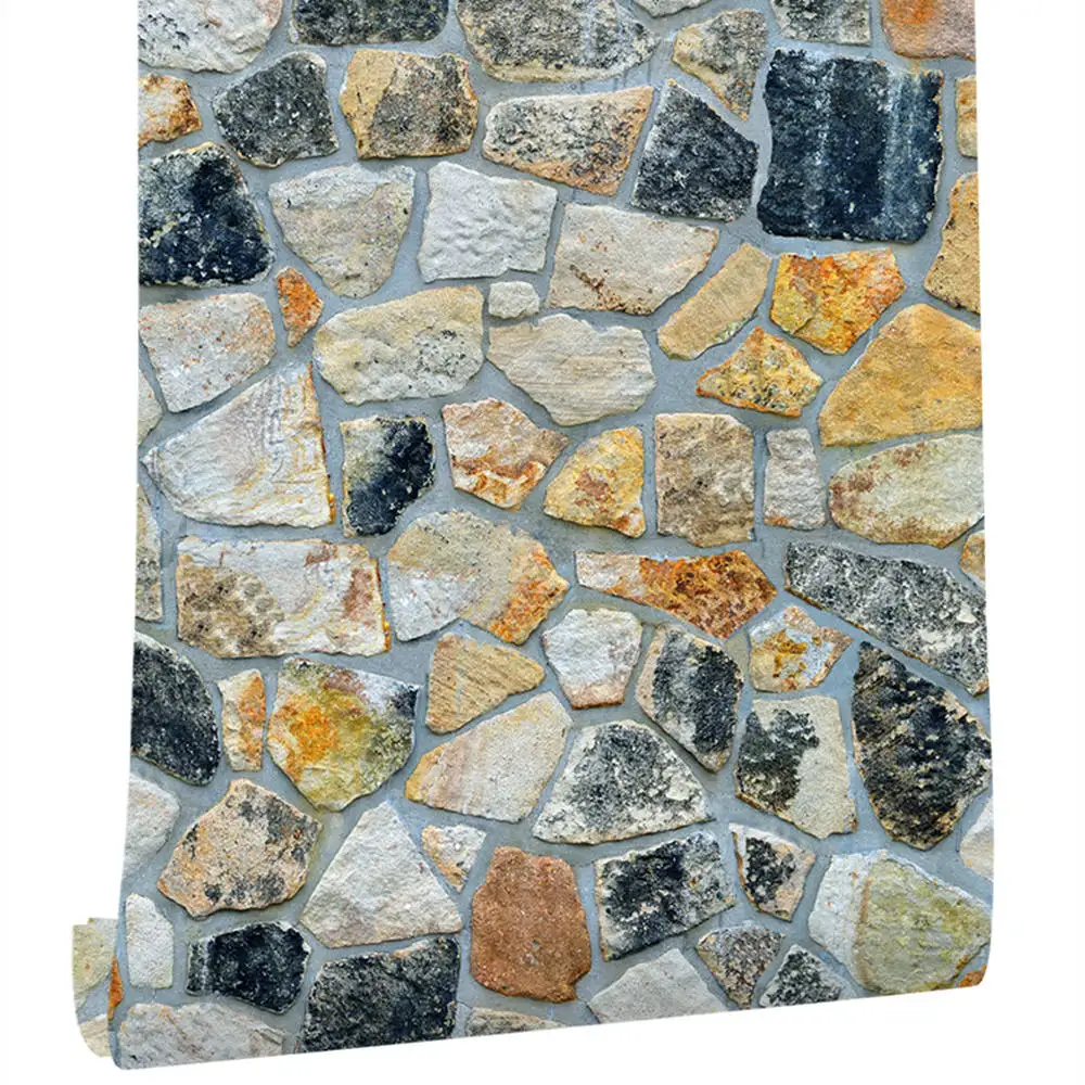 

10m Stone Peel And Stick Wallpaper Decoration Stone Wallpaper Self-Adhesive Wall Paper For Home Decor TV Wall Easy to Peel Stick