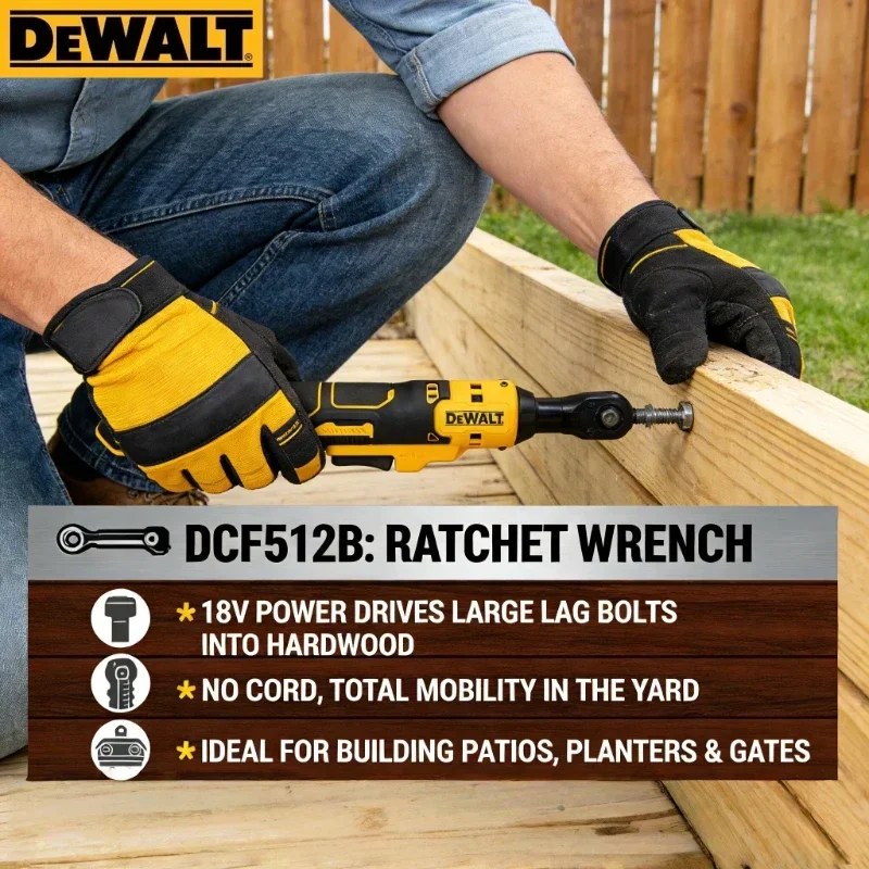 

Бесщеточный угловой гайковерт DEWALT 512 95N. Высокомоментный компактный гаечный ключ-трещотка для обслуживания автомобилей