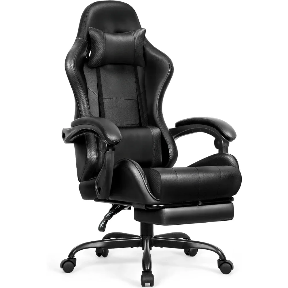 

N-GEN video game Chair, footstool High back ergonomically comfortable waist support height adjustable, PU leather recliner