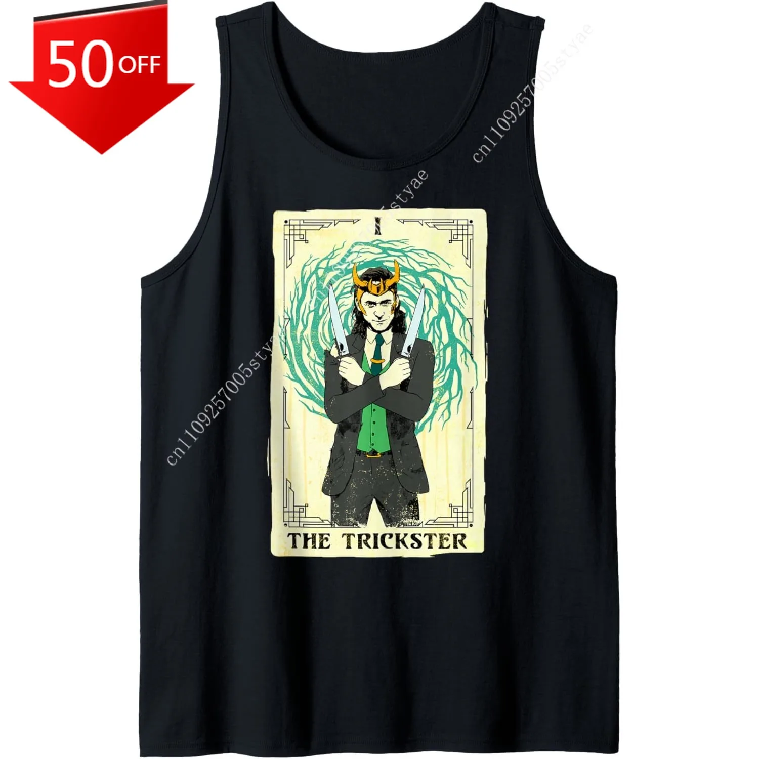 

Marvel Mens Womens Loki Trickster Tarot Tank Top