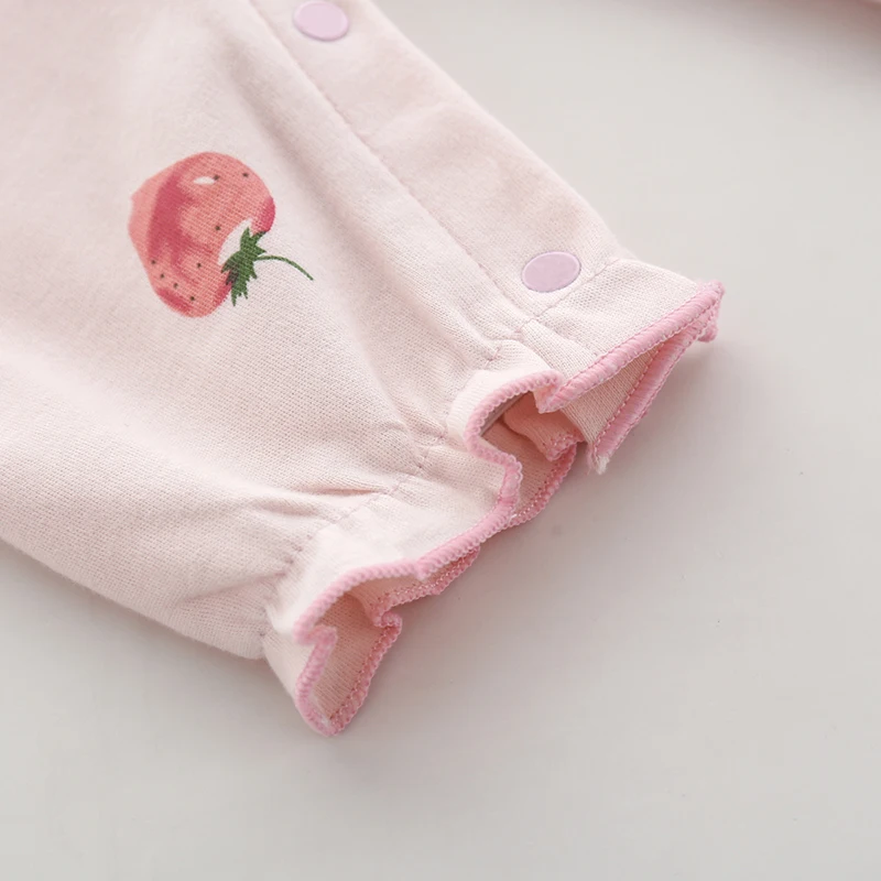 Baju Bayi Jumpsuit Musim Gugur 0 Katun Murni 3 Baju Putri Baju Bayi Baru Lahir 6 Bulan Baju Bayi Ber-AC