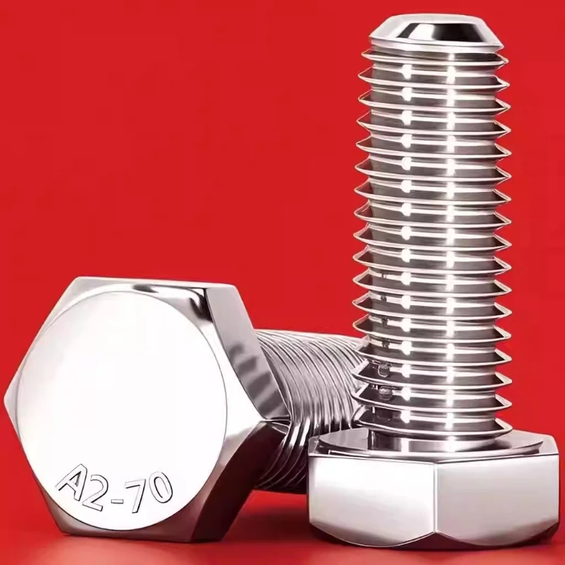 304 Stainless Steel Hex Head Left-Hand Bolts, Reverse Thread Anti-Loosening Screws M4 M5 M6 M8 M10 M12 M14 M16