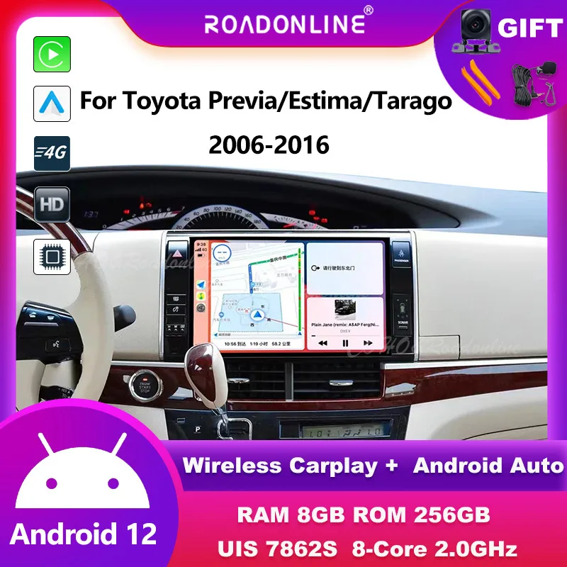 Android audio For Toyota Previa/Estima/Tarago 2006-2016 car intelligent systems wireless carplay car radio multimedia player