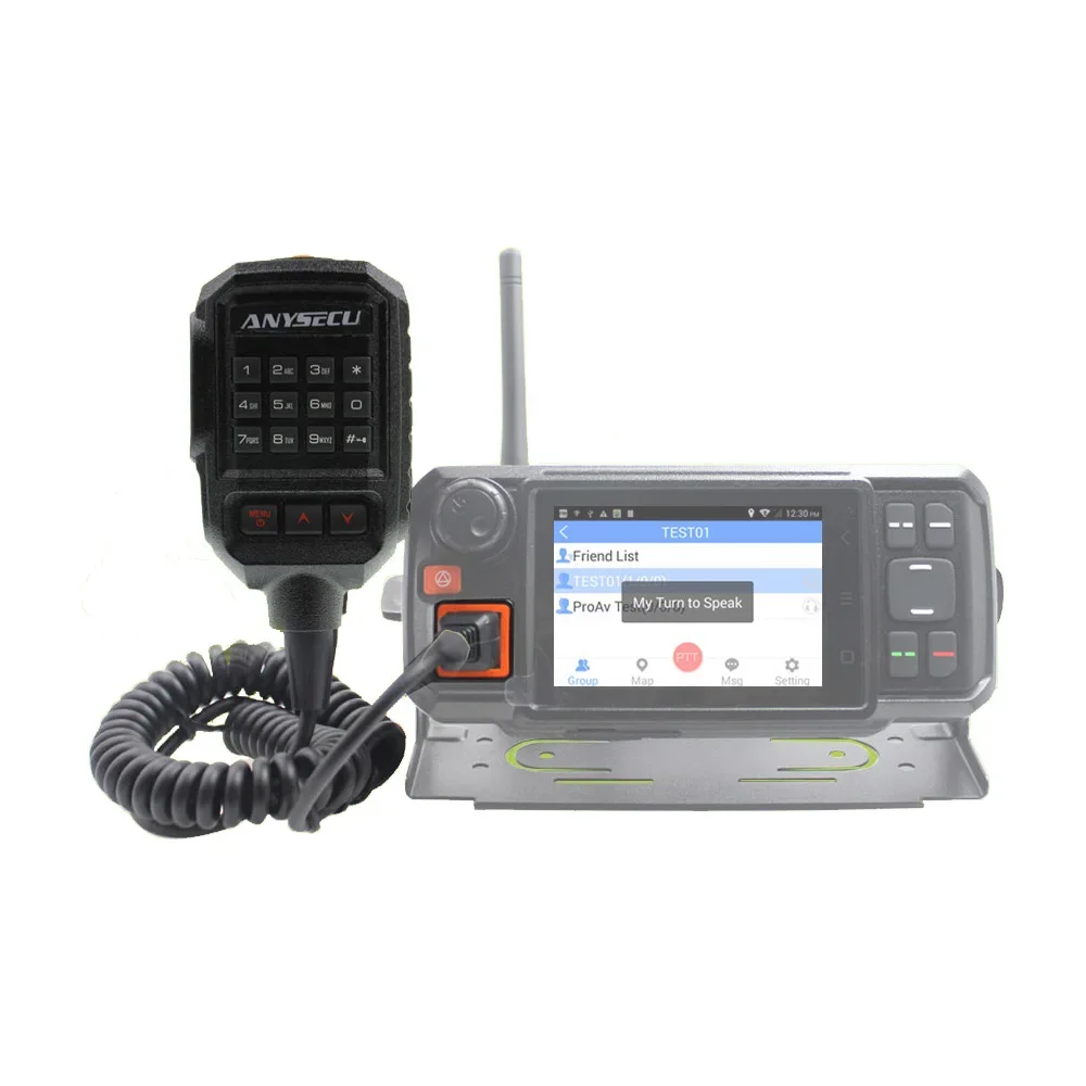 ANYSECU Originele PTT Microfoon voor 4G Android LTE Netwerk Radio N60Plus 4G-W2Plus Walkie Talkie Werken met Zello PTT