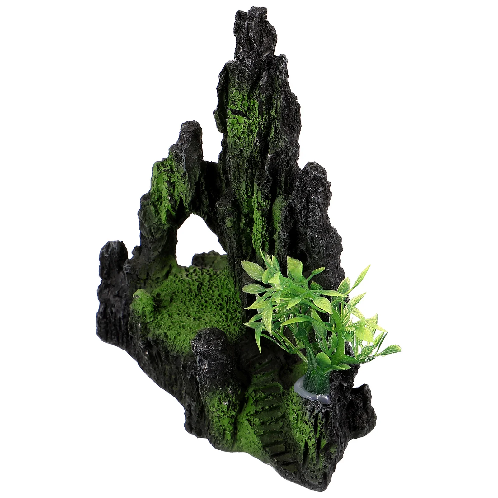 

Aquarium Ornament Mountain Fish Tank Decoration Safe Resin Material Realistic Durable Small Compact Fresh Salt Water