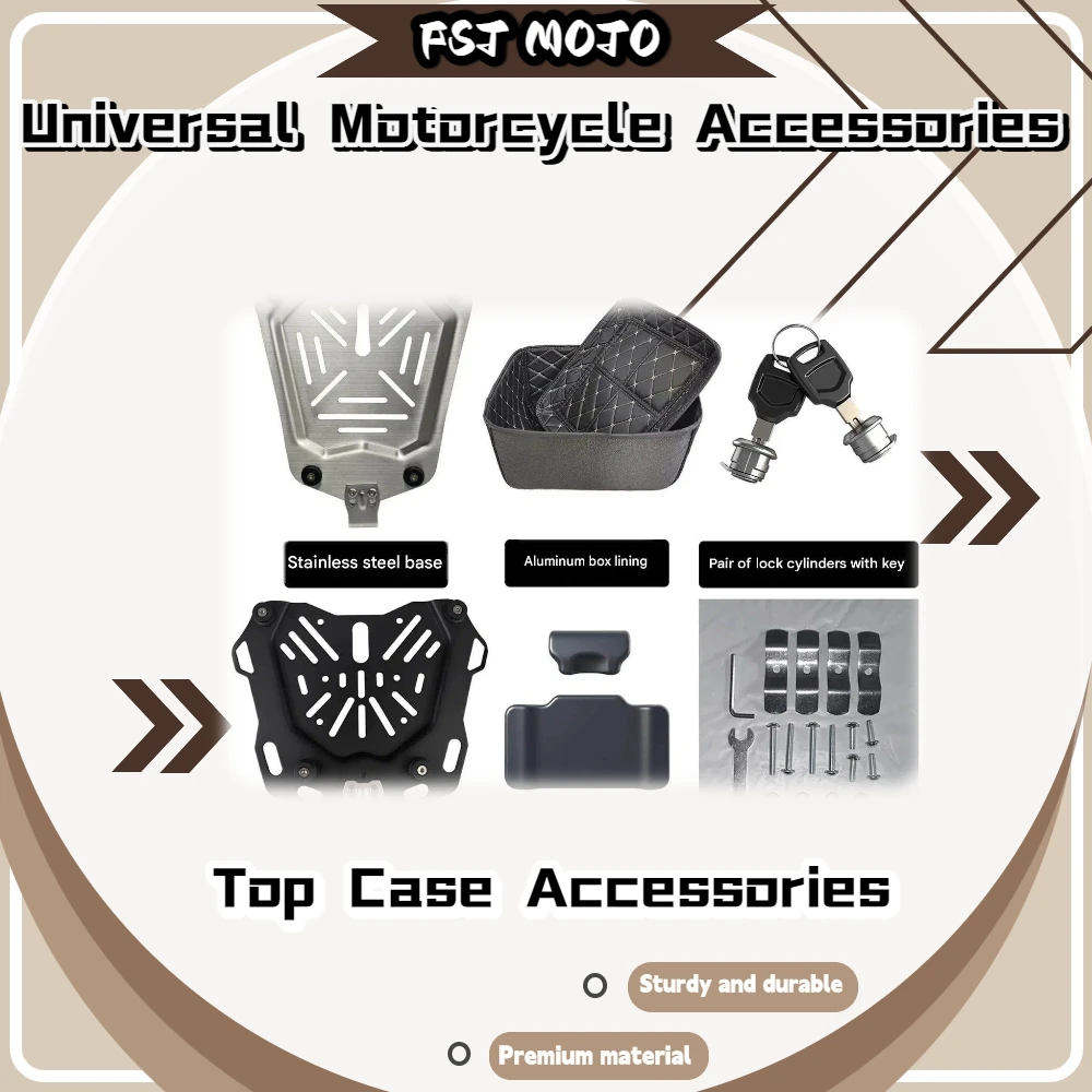 Multi‑Size Aluminum Trunk Accessories Base Lock Inner Liner Hinge Corner Protector Full Hardware Set For 36‑65L Motorcycle Stora